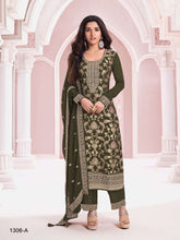 PURE JACQUARD VISCOS NECK EMBROIDERY  WORK SUIT